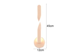 LED Wandleuchte GINKO für innen modern mit Schalter, Beige, Höhe 45cm