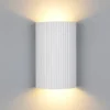 LED Wandleuchte halbrund aus Gips mit Up and Down Lichteffekt, Höhe 22cm