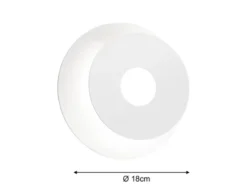 LED Wandleuchte HENNES Weiß rund mit verstellbarem Ring, Ø 18cm