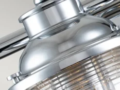 LED Wandleuchte in Chrom für Badezimmer & Wohnraum, 2-flammig Breite 36cm