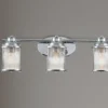 LED Wandleuchte in Chrom für Badezimmer & Wohnraum, Breite 61cm