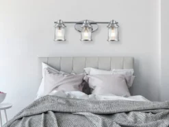 LED Wandleuchte in Chrom für Badezimmer & Wohnraum, Breite 61cm