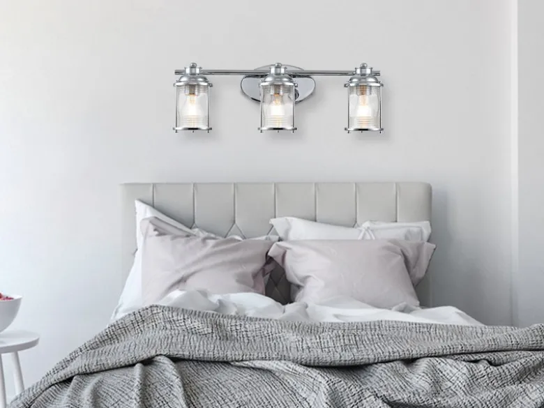 LED Wandleuchte in Chrom für Badezimmer & Wohnraum, Breite 61cm