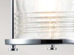 LED Wandleuchte in Chrom für Badezimmer & Wohnraum, Breite 86cm