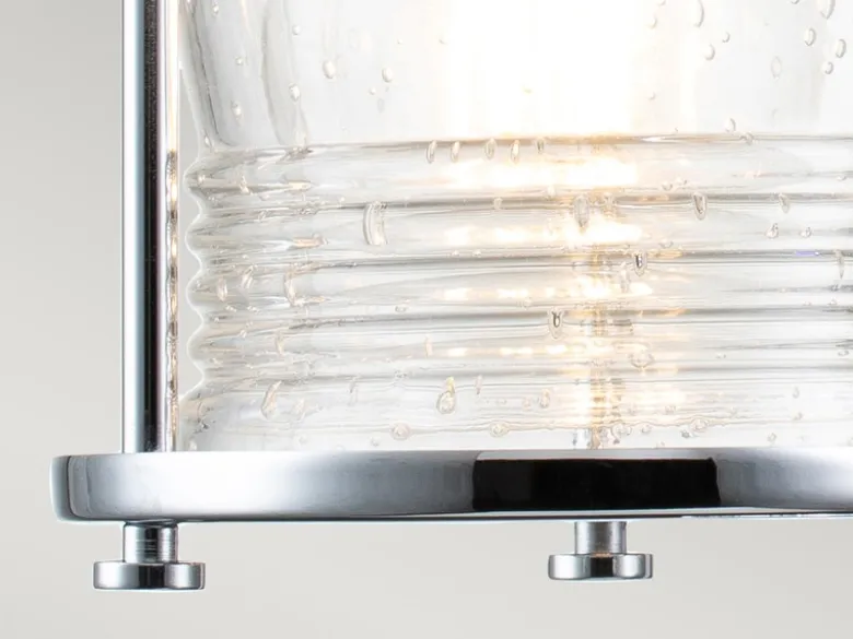 LED Wandleuchte in Chrom für Badezimmer & Wohnraum, Breite 86cm