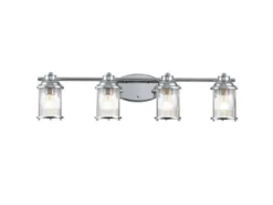 LED Wandleuchte in Chrom für Badezimmer & Wohnraum, Breite 86cm