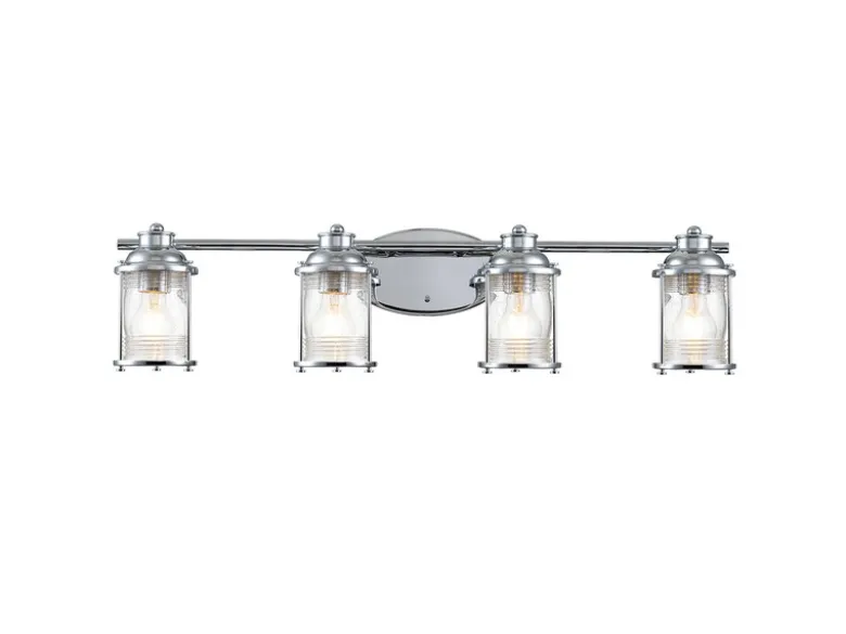 LED Wandleuchte in Chrom für Badezimmer & Wohnraum, Breite 86cm