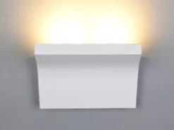 LED Wandleuchte, indirekte Beleuchtung aus Gips bemalbar, Breite 24cm
