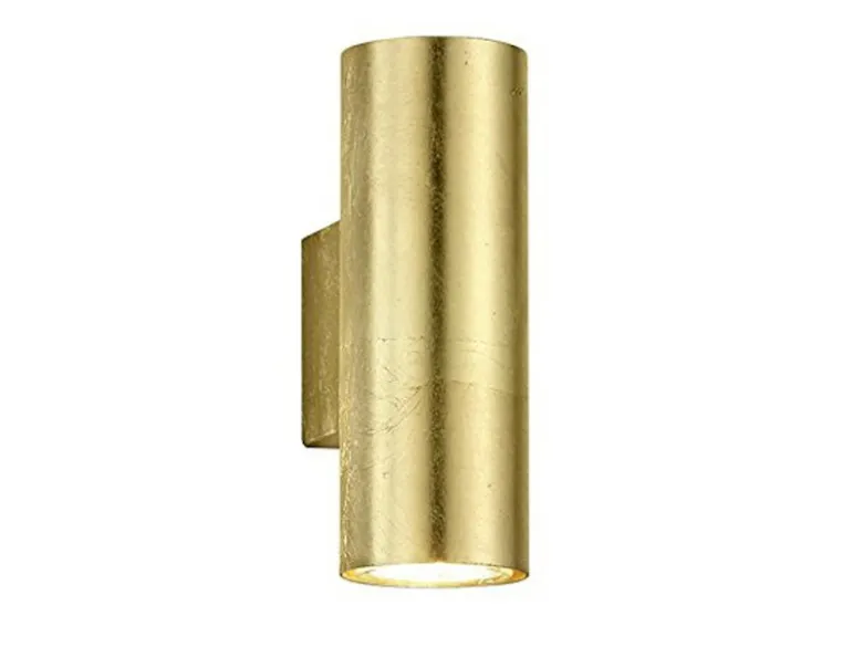LED Wandleuchte in Gold foliert, Up & Down Strahler, Höhe 16,5cm