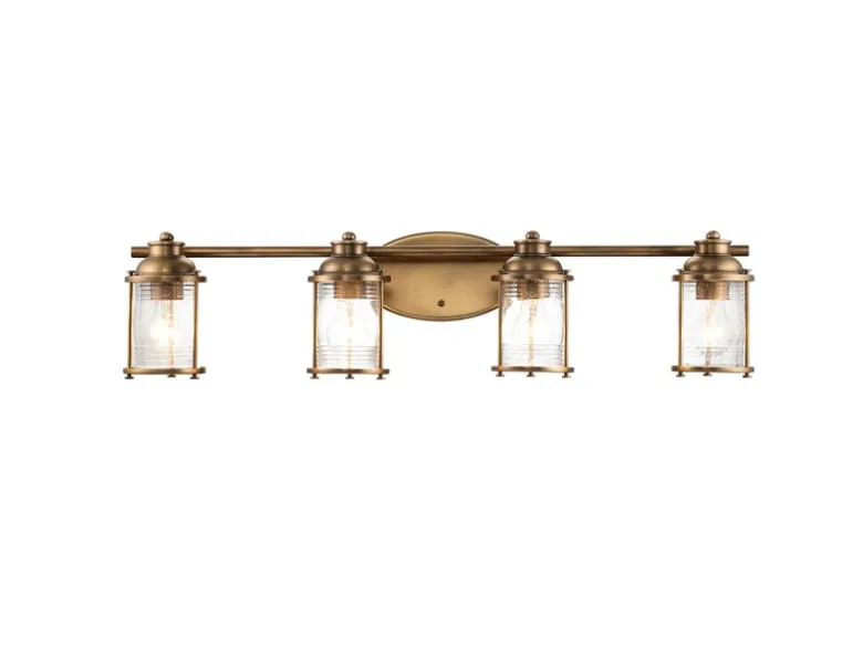 LED Wandleuchte in Messing für Badezimmer & Wohnraum, Breite 86cm
