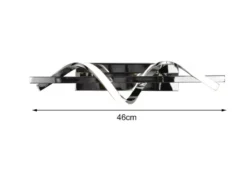 LED Wandleuchte ISABEL Spirale Chrom 3 Stufen Dimmer, Breite 46cm