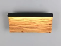 LED Wandleuchte KALEA aus Naturholz flach & dimmbar, Breite 30cm