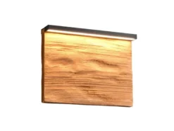 LED Wandleuchte KALEA aus Naturholz flach & dimmbar, Breite 20cm