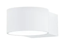 LED Wandleuchte LACAPO Weiß mit Up and Down Licht, Ø 10,5cm