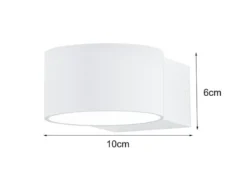 LED Wandleuchte LACAPO Weiß mit Up and Down Licht, Ø 10,5cm
