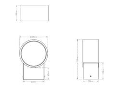 LED Wandleuchte LACAPO Weiß mit Up and Down Licht, Ø 10,5cm