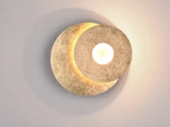 LED Wandleuchte LEANO mit indirekter Beleuchtung Gold, Ø 18cm
