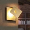 LED Wandleuchte LEANO mit indirekter Beleuchtung Gold, Höhe 18cm