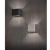 LED Wandleuchte MELVIN Up and Down Light Schwarz in 3 Stufen dimmbar