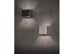 LED Wandleuchte MELVIN Up and Down Light Schwarz in 3 Stufen dimmbar