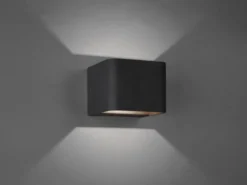 LED Wandleuchte MELVIN Up and Down Light Schwarz in 3 Stufen dimmbar