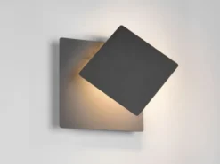 LED Wandleuchte MIO Schwarz verstellbar für indirekte Beleuchtung, Höhe 18cm