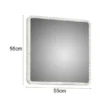 LED Wandleuchte MIRROR Badspiegel mit Beleuchtung Glasschirm Großes Quadrat 55cm