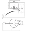 LED Wandleuchte mit Leselampe, Schalter & Stecker, Stoffschirm Weiß, Höhe 23,5cm