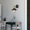 LED Wandleuchte mit schwenkbarem Metallschirm Schwarz, Höhe 20cm