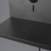 LED Wandleuchte mit Stecker, Schalter & Ladefunktion Schwarz, Höhe 31cm