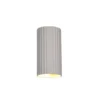 LED Wandleuchte mit Up and Down Lichteffekt, Metall Hellgrau, Höhe 18cm