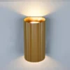 LED Wandleuchte mit Up and Down Lichteffekt, Metall Coffee, Höhe 18cm