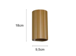 LED Wandleuchte mit Up and Down Lichteffekt, Metall Coffee, Höhe 18cm