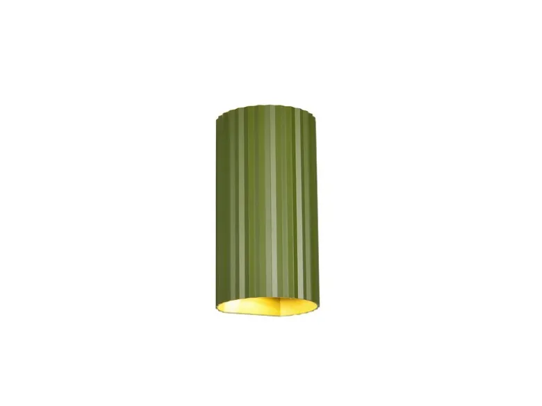 LED Wandleuchte mit Up and Down Lichteffekt, Metall Grün, Höhe 18cm