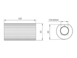 LED Wandleuchte mit Up and Down Lichteffekt, Metall Grün, Höhe 18cm