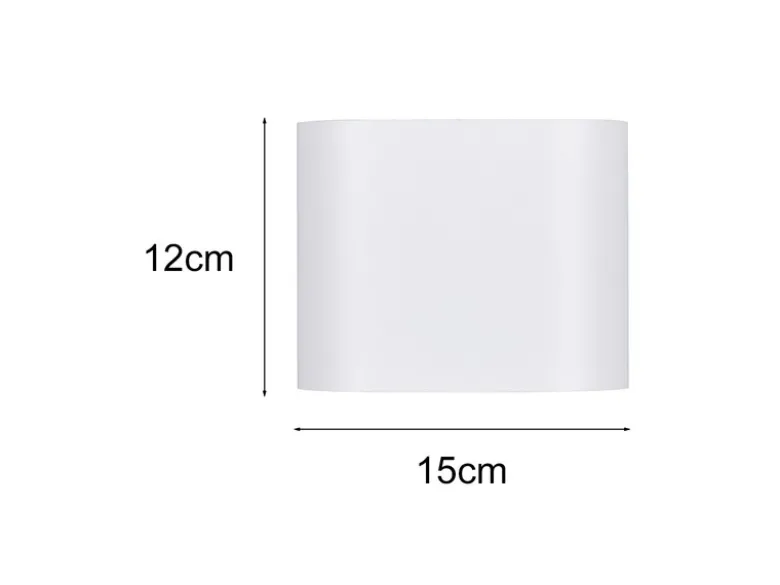 LED Wandleuchte mit Up & Down Lichteffekt, Metall Weiß, Breite 15cm