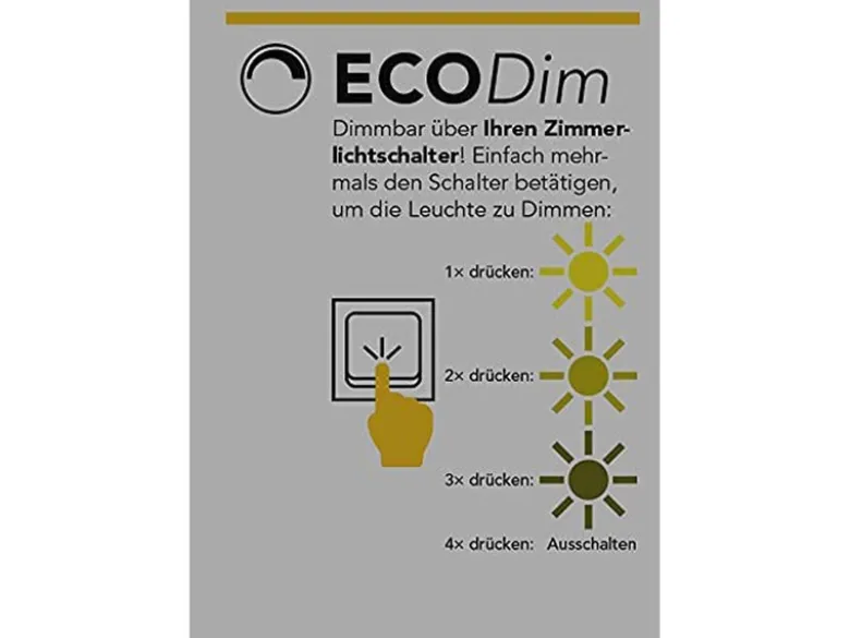 LED Wandleuchte MOON für Wand & Decke Holzoptik 3 Stufen dimmbar, Ø 30cm