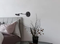 LED Wandleuchten 2er SET Schwarz verstellbar stufenlos dimmbar - 55cm