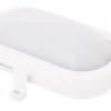LED Wandleuchte oval weiß mit HF Bewegungsmelder, Außenleuchte Kellerlampe