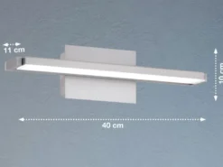 LED Wandleuchte PARE schwenkbar & dimmbar Silber matt, Breite 40cm