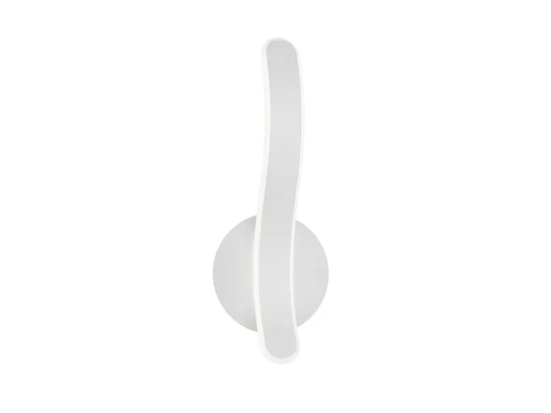 LED Wandleuchte PARMA Metall Weiß matt 3 Stufen Dimmer, Höhe 39cm