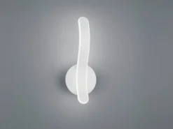 LED Wandleuchte PARMA Metall Weiß matt 3 Stufen Dimmer, Höhe 39cm