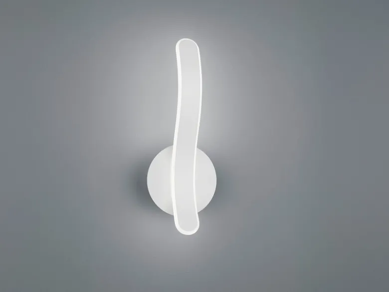 LED Wandleuchte PARMA Metall Weiß matt 3 Stufen Dimmer, Höhe 39cm