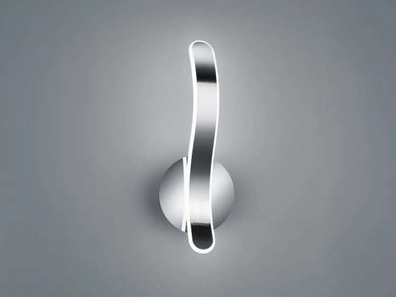 LED Wandleuchte PARMA Metall Chrom/Weiß 3 Stufen Dimmer, Höhe 39cm