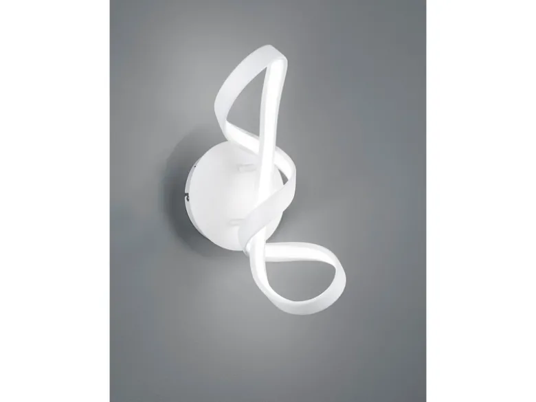 LED Wandleuchte PERUGIA Metall Weiß matt 3 Stufen Dimmer, Höhe 40cm