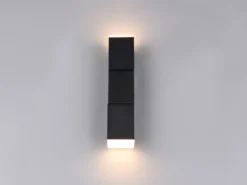 LED Wandleuchte RAGLAN für innen schwenkbar Schwarz, Höhe 17cm