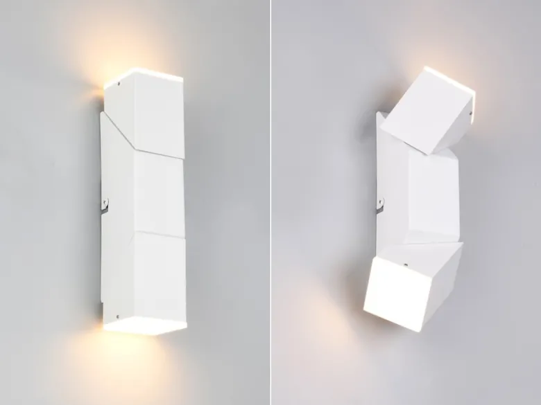 LED Wandleuchte RAGLAN für innen schwenkbar Weiß, Höhe 17cm