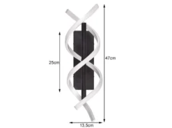 LED Wandleuchte SEQUENCE dimmbar Lichtfarbe einstellbar Silber 47cm