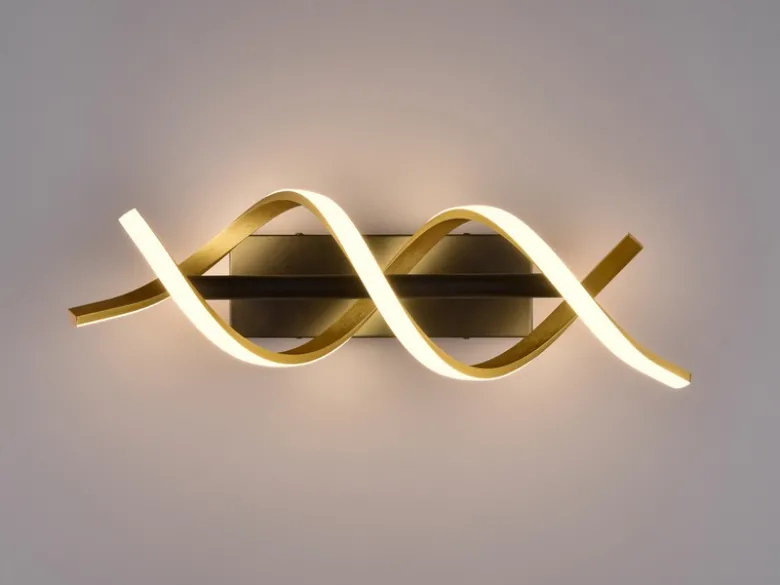 LED Wandleuchte SEQUENCE dimmbar Lichtfarbe einstellbar Messing, Breite 47cm