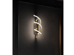 LED Wandleuchte SEQUENCE dimmbar Lichtfarbe einstellbar Messing, Breite 47cm